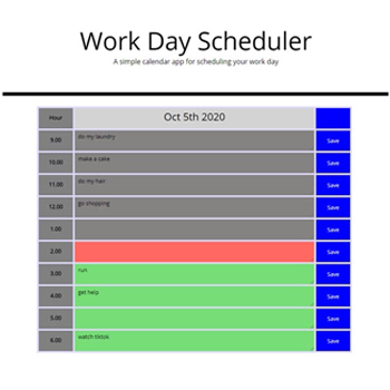 picture of a computer screen with a day planner